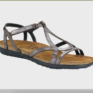 NAOT Dorith Silver Leather Sandal Size 41 10 US Women's